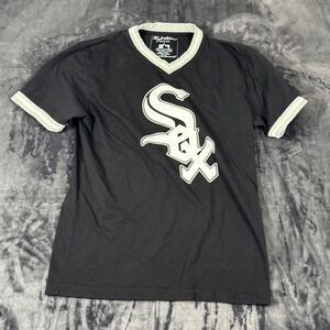 Wright & Ditson Chicago White Sox Shirt Mens L Black White Ringer Tee MLB